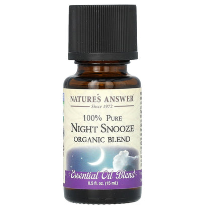 Nature's Answer, 100% Pure Organic Essential Oil Blend, Night Snooze, 0.5 fl oz (15 ml)