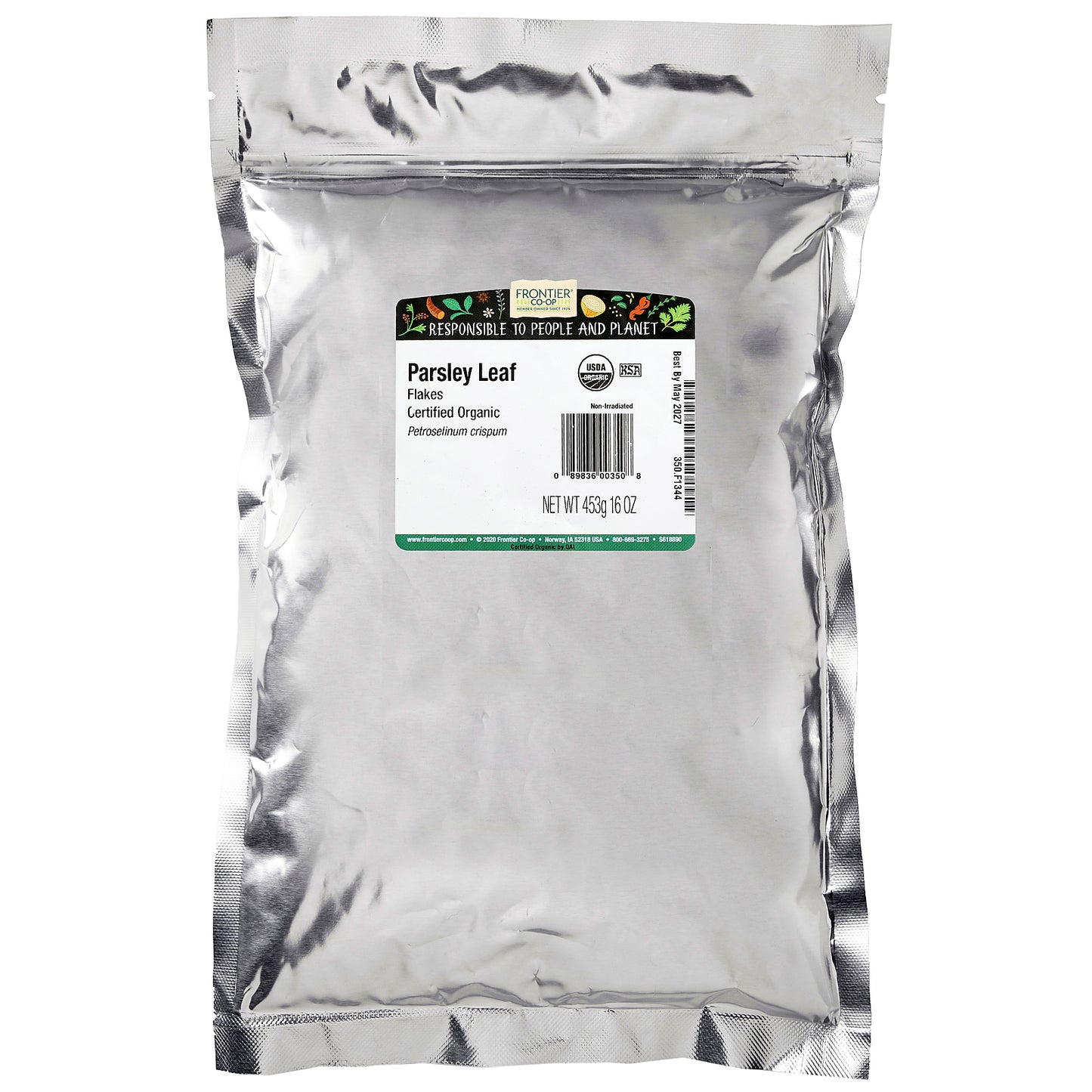Frontier Co-op, Organic Parsley Leaf Flakes, 16 oz (453 g)
