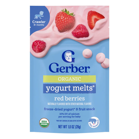Gerber, Organic Yogurt Melts®, 8+ Months, Red Berries, 1 oz (28 g)
