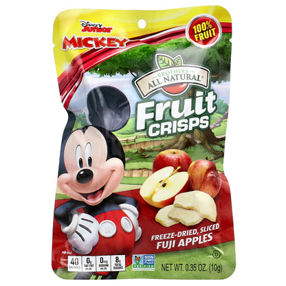 Brothers-All-Natural, Fruit Crisps, Fuji Apples, Disney Junior, 12 Bags, 0.32 oz (10 g) Each