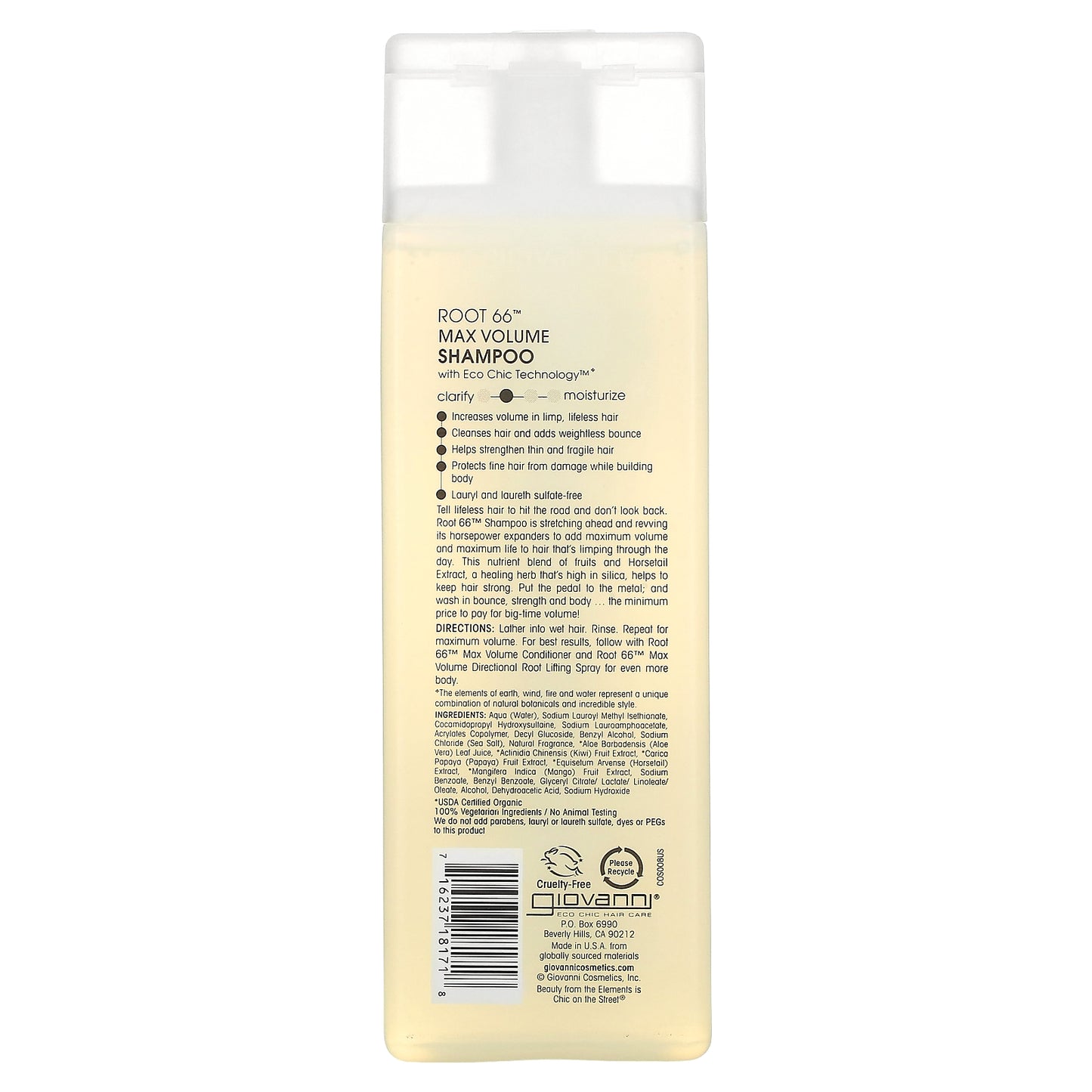 Giovanni, Root 66, Max Volume Shampoo, For Limp, Lifeless Hair, 8.5 fl oz (250 ml)