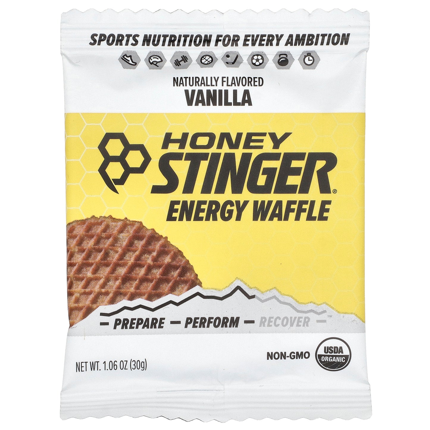 Honey Stinger, Energy Waffle, Vanilla, 12 Waffles, 1.06 oz (30 g) Each