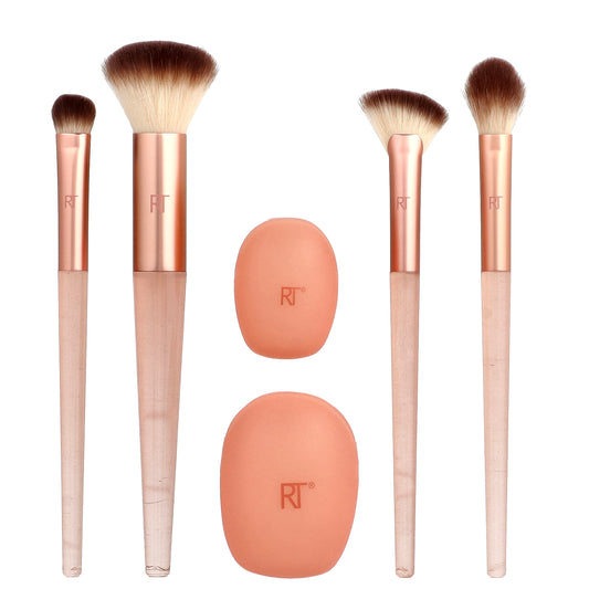 Real Techniques, Cherry On Top, A Brighter Hue Base Set, 6 Piece Set