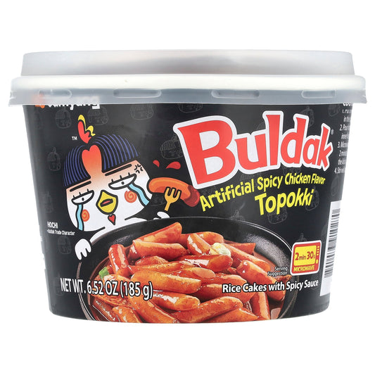 Buldak, Topokki, Rice Cakes, Spicy Chicken, 6.52 oz (185 g)