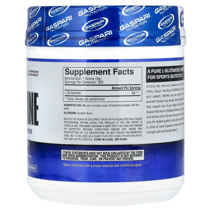 Gaspari Nutrition, Glutamine, Unflavored, 1 kg