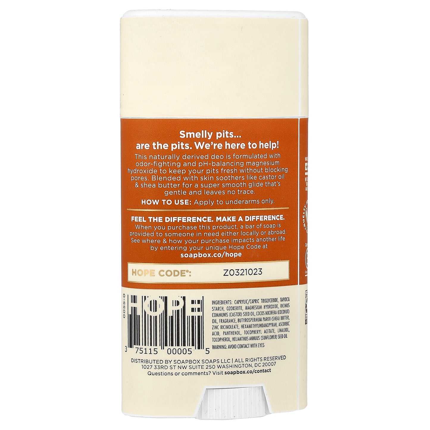 Soapbox, Aluminum Free Deodorant, Coconut Vanilla, 2.65 oz (75 g)