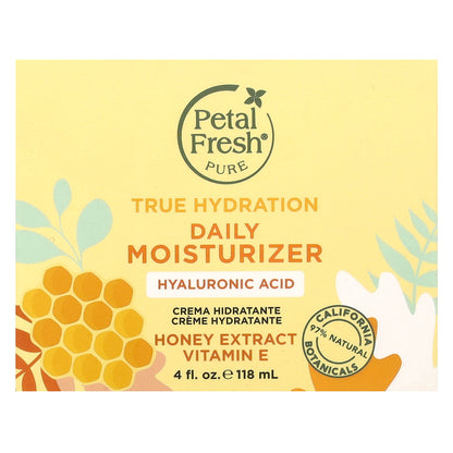 Petal Fresh, Pure, True Hydration Daily Moisturizer, Honey Extract, Vitamin E, 4 fl oz (118 ml)