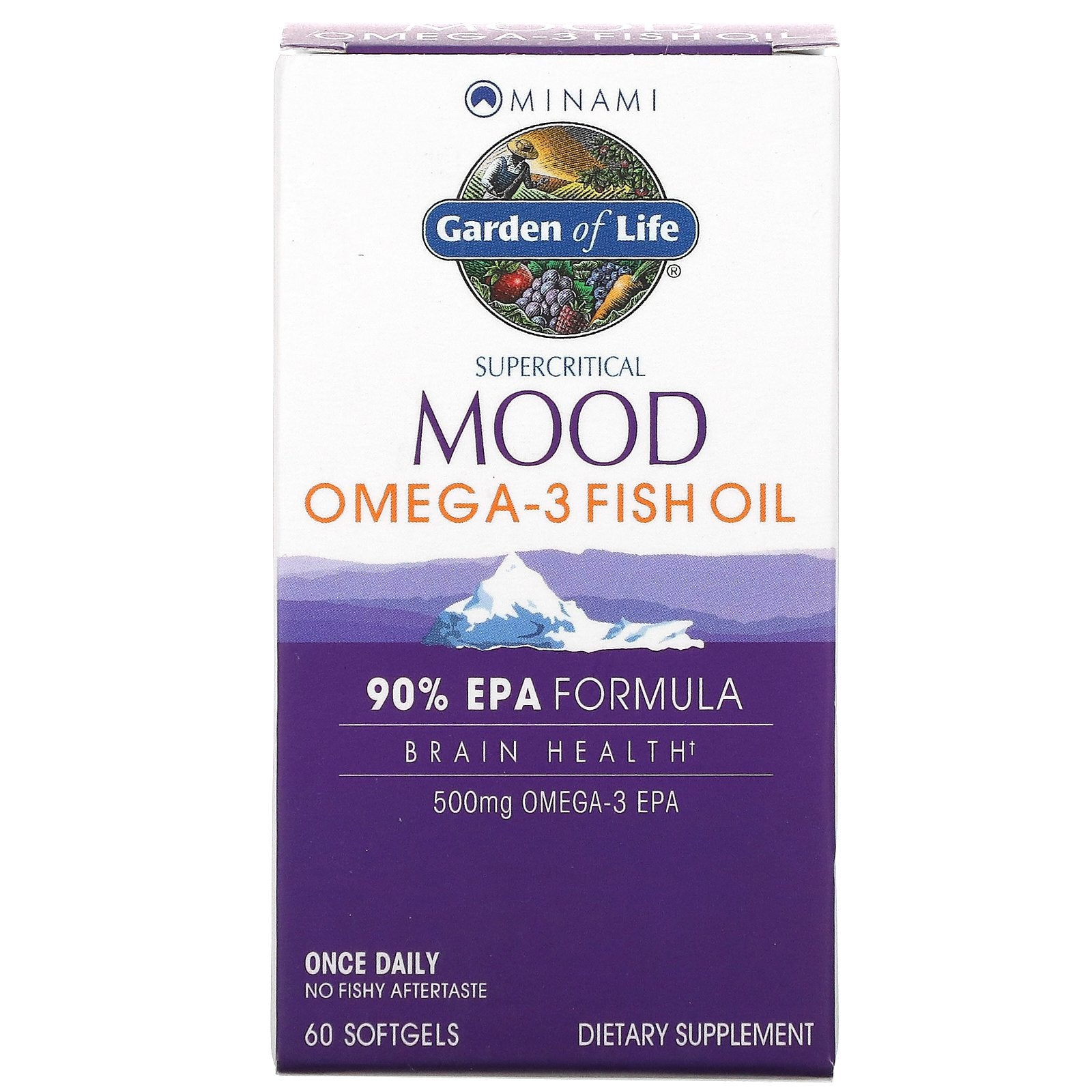 Minami Nutrition, Supercritical Mood Omega-3 Fish Oil, 500 mg, 60 Softgels