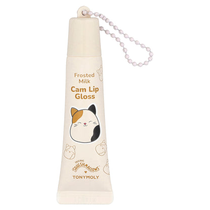 TonyMoly, Original Squishmallows™, Cam Key Chain Lip Gloss, Frosted Milk , 11 g