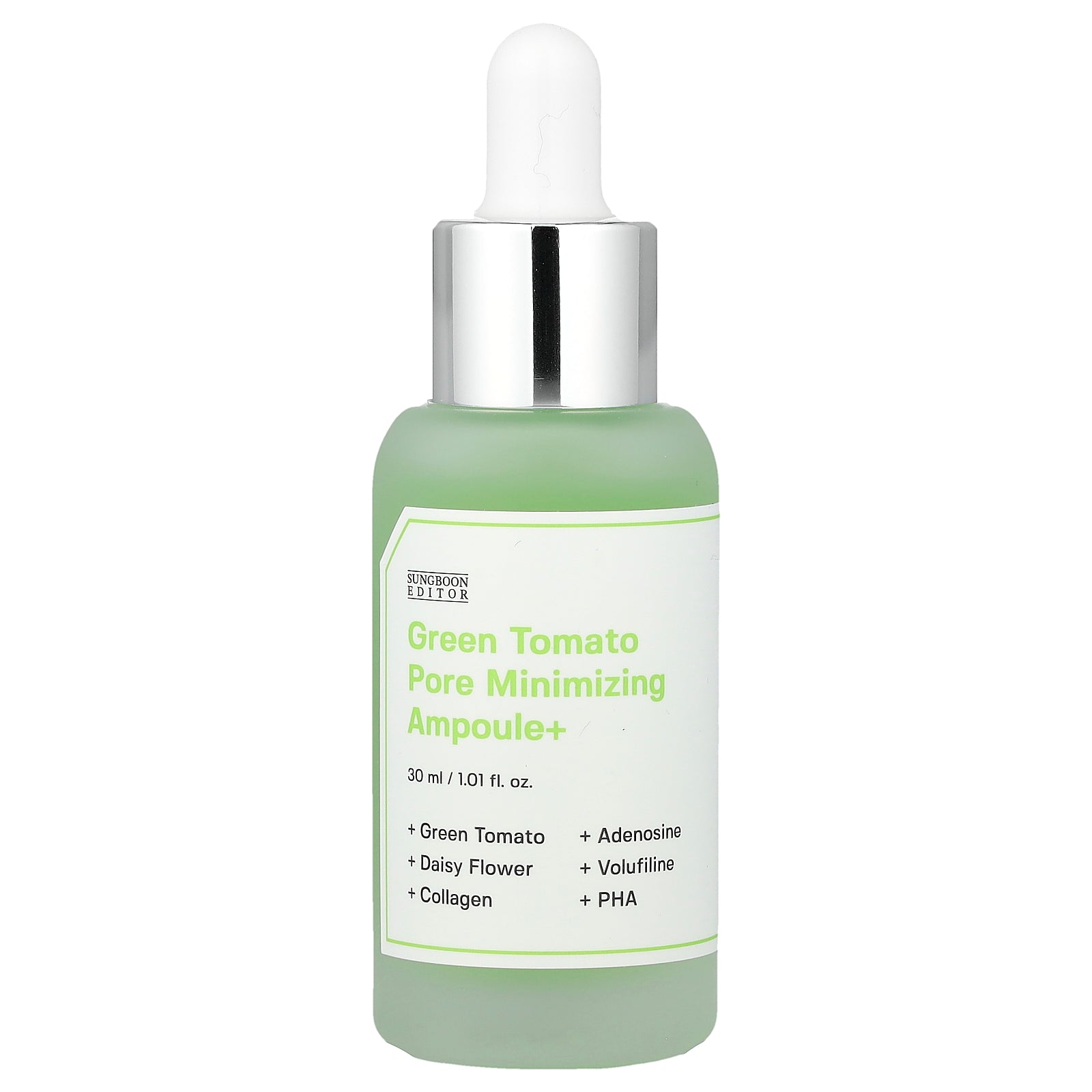 Sungboon Editor, Green Tomato Pore Minimizing Ampoule+, 1.01 fl oz (30 ml)