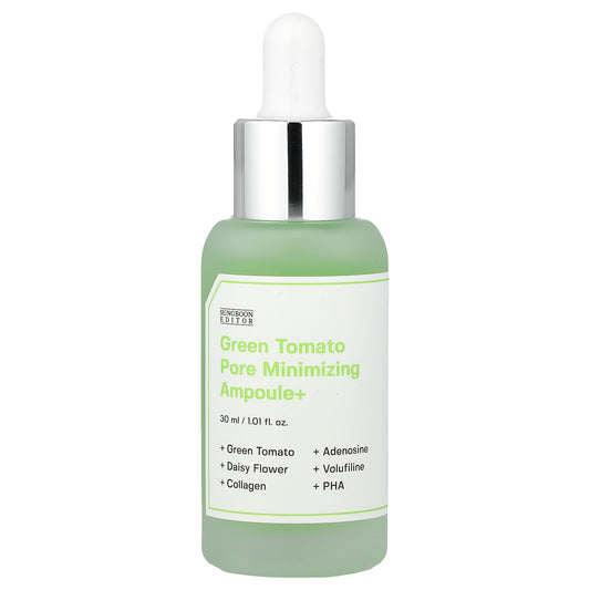 Sungboon Editor, Green Tomato Pore Minimizing Ampoule+, 1.01 fl oz (30 ml)