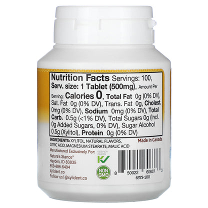 XyliDENT, Dry Mouth Moisturizing Tablets with Xylitol, Orange, 100 Tablets