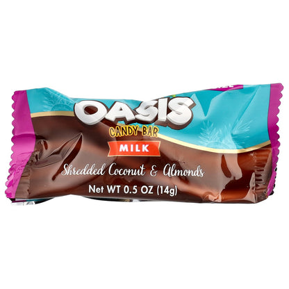 ChocZero, Oasis Candy Bar, Milk, Shredded Coconut & Almonds, 16 Individually Wrapped Mini Bars, 0.5 oz (14 g) Each