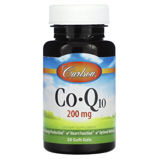 Carlson, Co-Q10, 200 mg, 30 Soft Gels