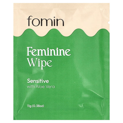 fomin, Feminine Wipes, For Sensitive Skin, 15 Individually Wrapped Wipes