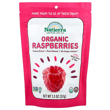 Natierra, Organic Raspberries, Freeze-Dried , 1.3 oz (37 g)