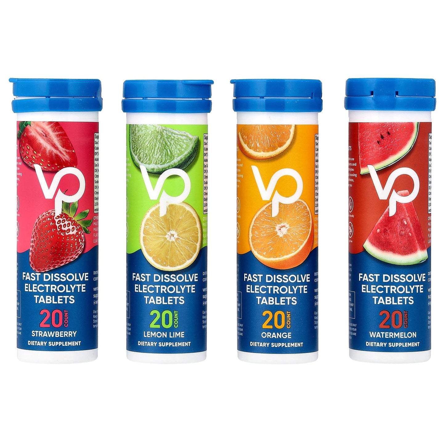 Venture Pal, Fast Dissolve Electrolyte Tablets, Variety Pack, 4 Tubes, 20 Tablets Each