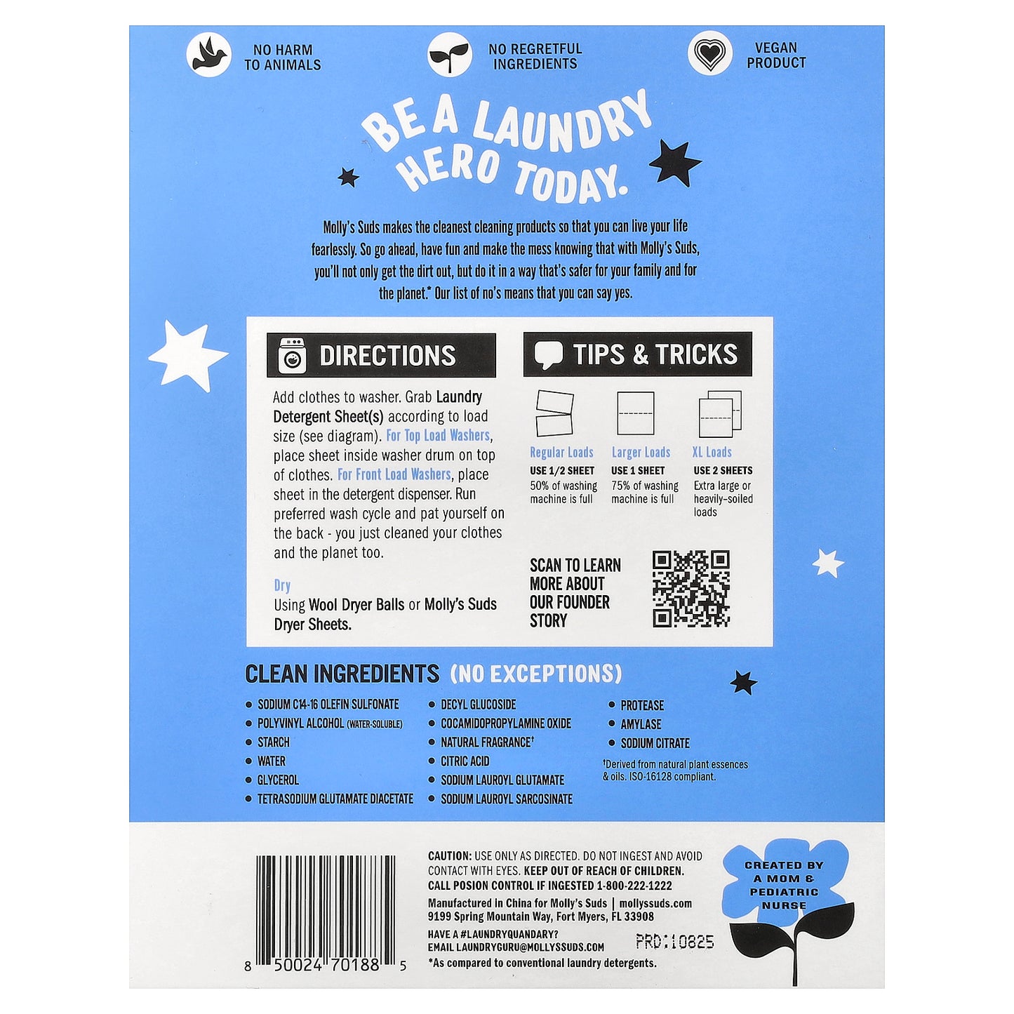 Molly's Suds, Laundry Detergent Sheets, Ocean Mist, 35 Sheets