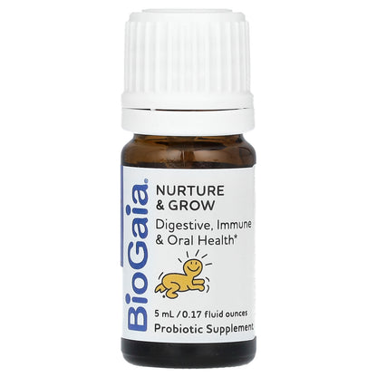 BioGaia, Nurture & Grow Drops, 1+ Years, 200 Million CFU, 0.17 fl oz (5 ml)