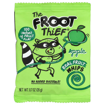 The Froot Thief, Real Fruit Whips, Apple, 5 Packs, 0.7 oz (20 g) Each
