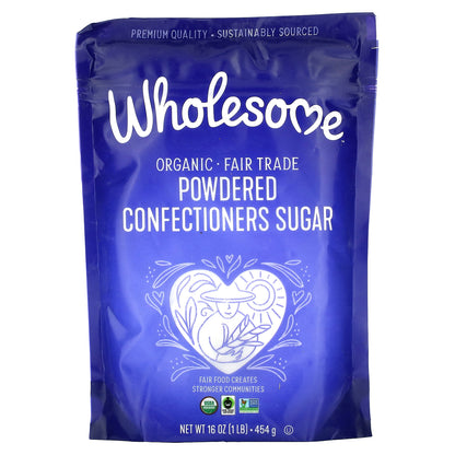 Wholesome Sweeteners, Organic Powdered Confectioners Sugar, 1 lb (454 g)