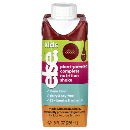 Else, Kids, Plant-Powered Complete Nutrition Shake, Cocoa, 4 Cartons, 8 fl oz (236 ml) Each