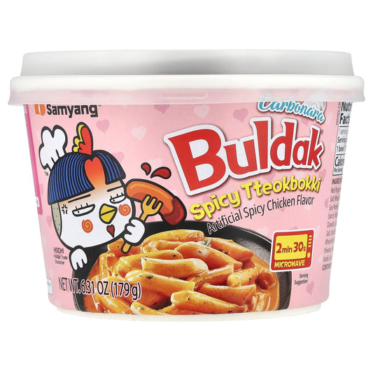 Buldak, Spicy Tteokbokki, Rice Cakes, Spicy Chicken, 6.31 oz (179 g)