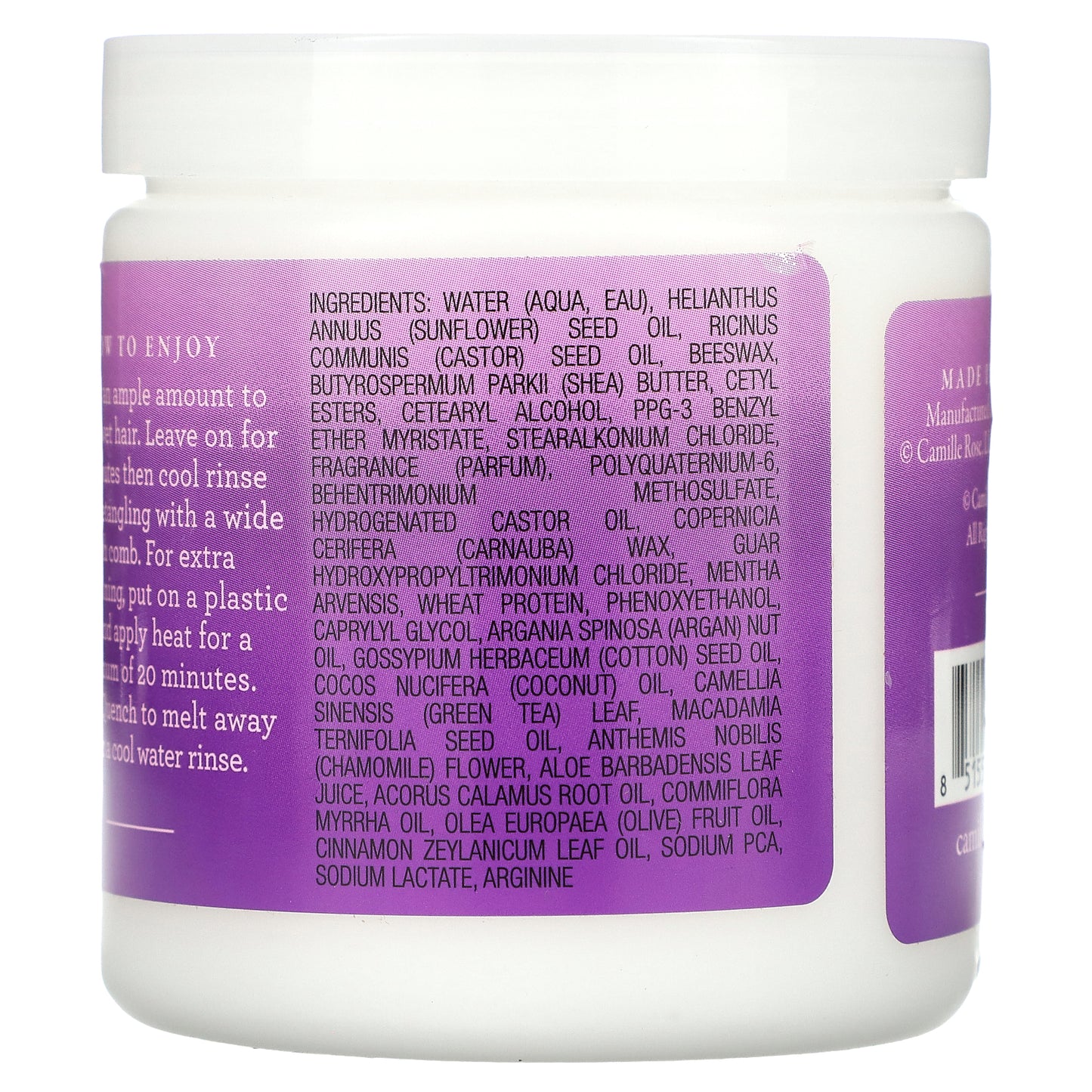 Camille Rose, Lavender, Quench Deep Conditioner, 8 oz