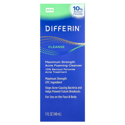 Cetaphil, Differin®, Maximum Strength Acne Foaming Cleanser, 5 fl oz (148 ml)