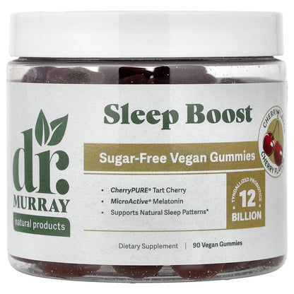Dr. Murray's, Sleep Boost Gummies, Cherry, 90 Vegan Gummies