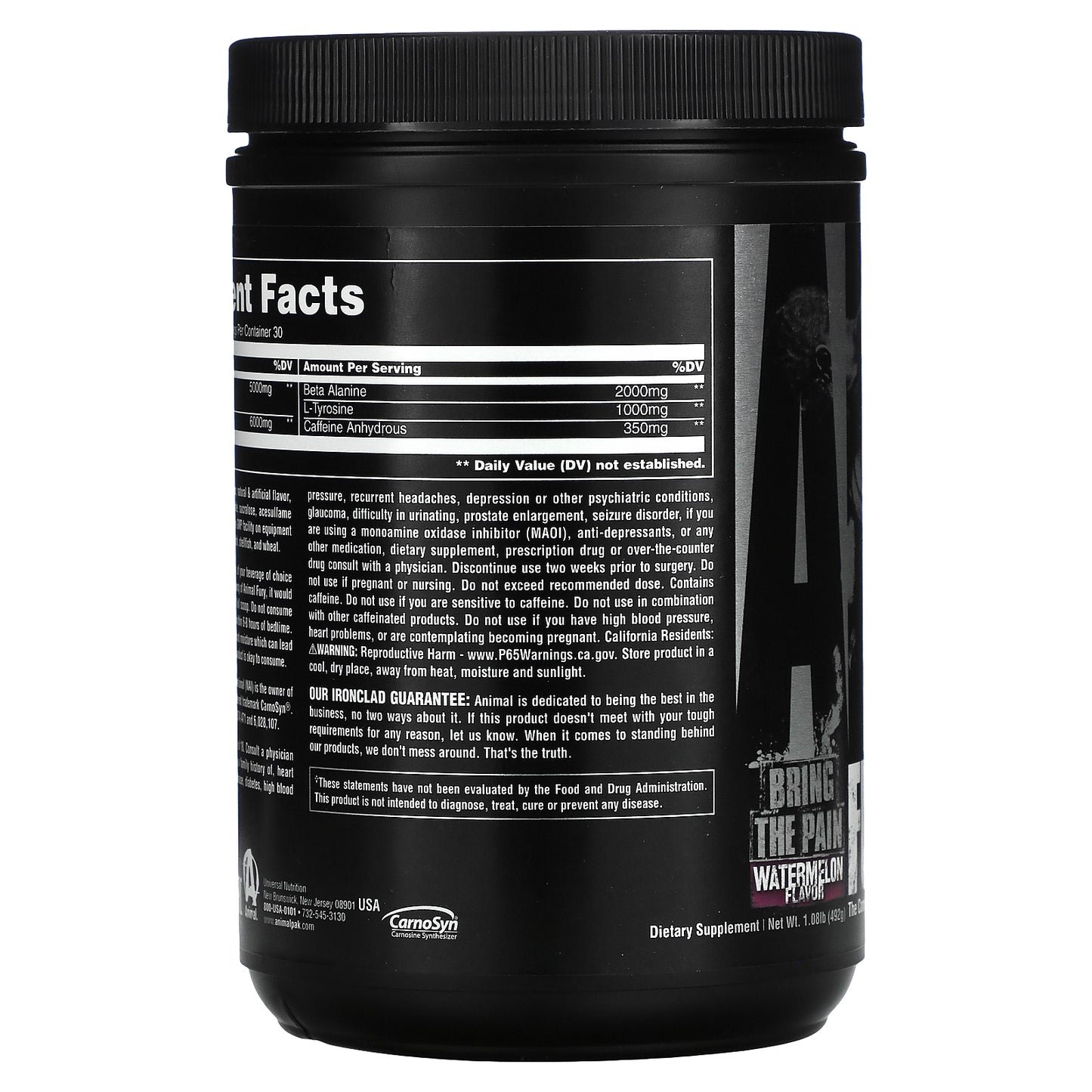 Animal, Fury®, Essentials, Pre Workout, Watermelon, 1.08 lb (492 g)