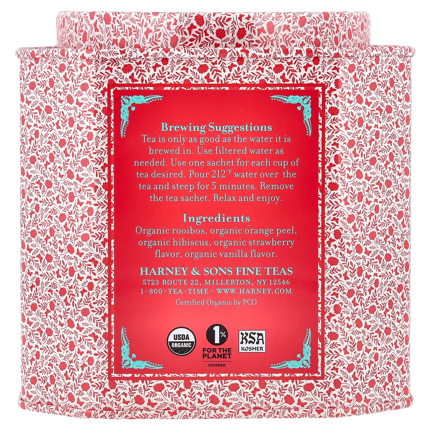 Harney & Sons, Vanilla Strawberry Hibiscus, 30 Sachets, 1.8 oz (54 g)