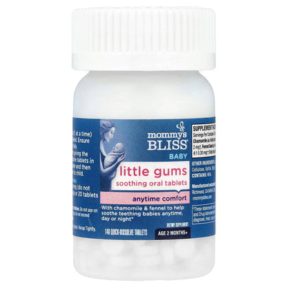 Mommy's Bliss, Baby Little Gums Soothing Oral Tablets, Age 2 Months+, 140 Tablets