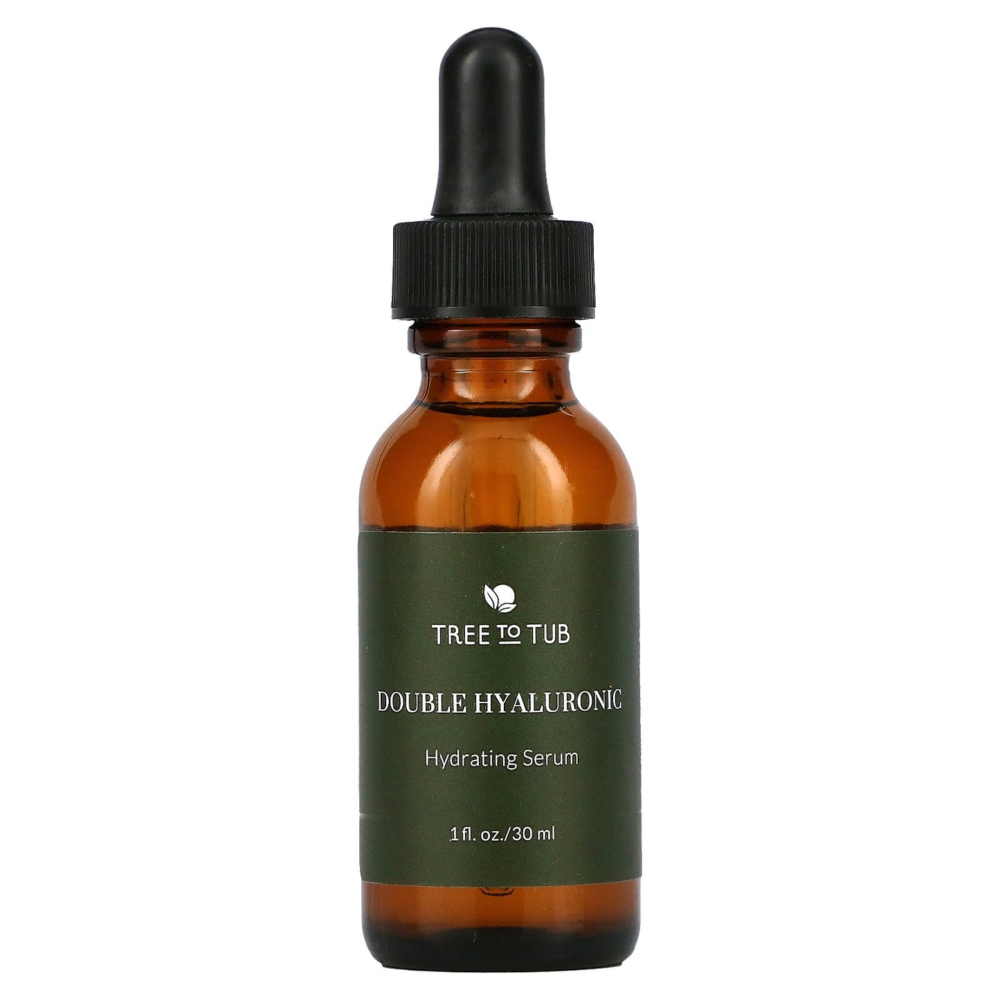 Tree To Tub, Double Hyaluronic Acid Serum for Face, Hydrating & Anti Aging Facial Serum for Dry, Sensitive Skin, 1 fl oz (30 ml)