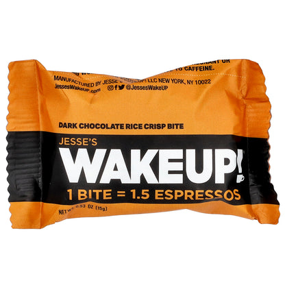 Jesse's WAKEUP!, Rice Crisp Bites, Dark Chocolate, 8 Pack, 0.53 oz (15 g) Each
