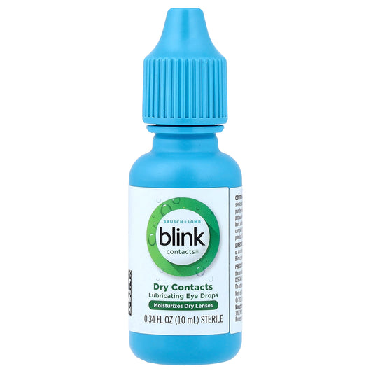 Bausch + Lomb Blink, Blink Contacts®, Dry Contacts, Lubricating Eye Drops, 0.34 fl oz (10 ml)