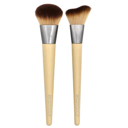 EcoTools, Blush + Highlight Brush Duo, 2 Brushes