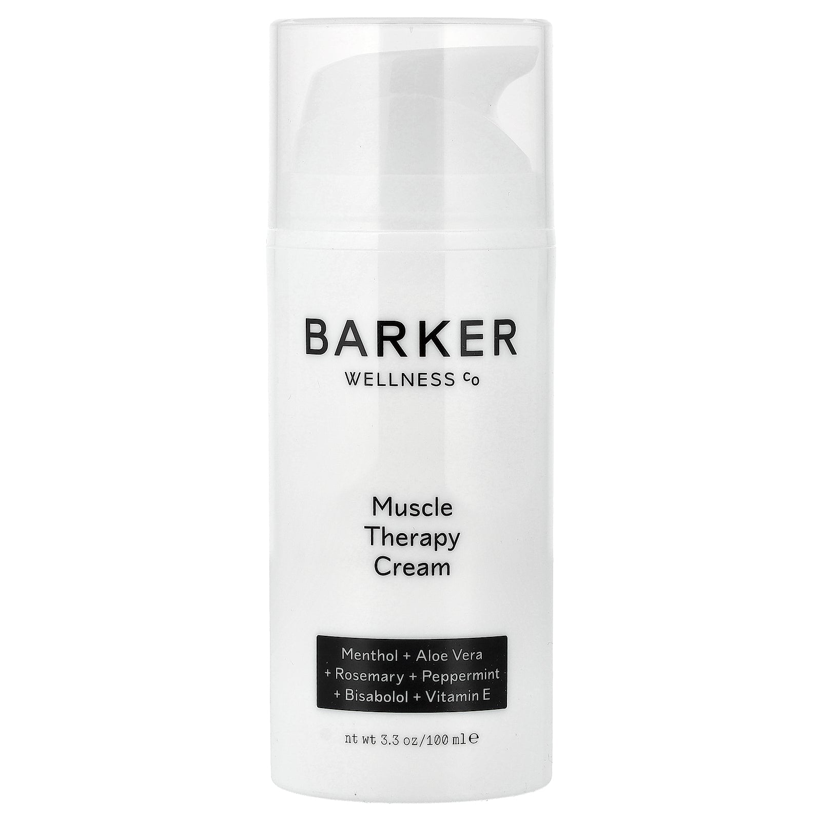 Barker Wellness Co, Muscle Therapy Cream, 3.3 oz (100 ml)