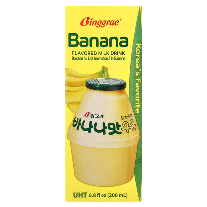 Binggrae, Flavored Milk Drink, Banana, 6 Cartons, 6.8 fl oz (200 ml) Each