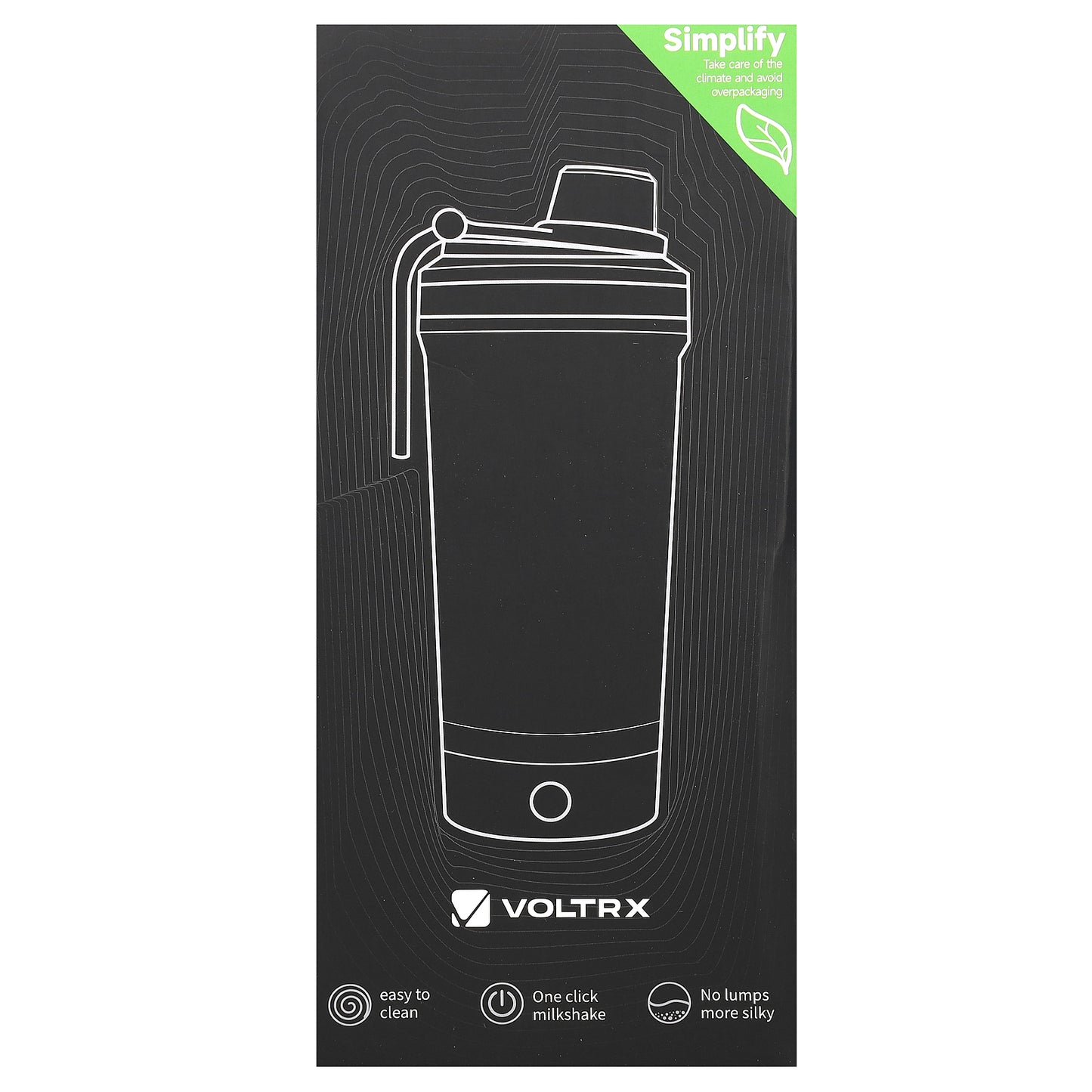 Voltrx, Gallium, Electric Shaker Bottle, Mint Green, 24 oz (700 ml)