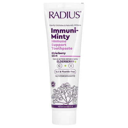 RADIUS, Immuni-Minty, Immune Support Toothpaste, Elderberry Mint, 2.5 oz (71 g)