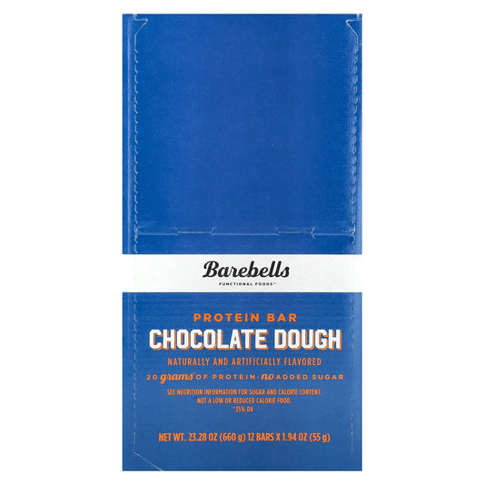 Barebells, Protein Bar, Chocolate Dough, 12 Bars, 1.94 oz (55 g) Each
