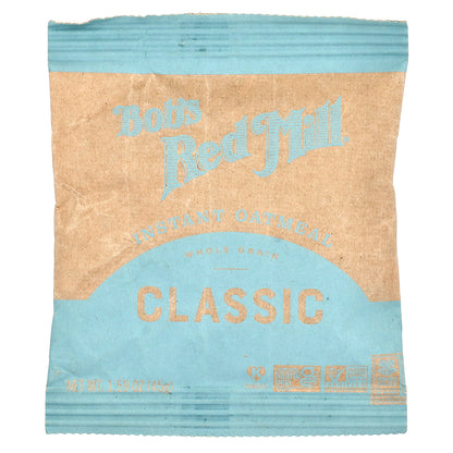 Bob's Red Mill, Instant Oatmeal, Whole Grain, Classic, 6 Packets, 1.59 oz (45 g) Each