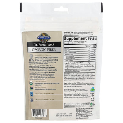 Garden of Life, Dr. Formulated, Organic Fiber, Unflavored, 6.8 oz (192 g)
