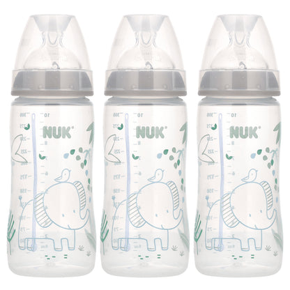 NUK, Smooth Flow, Anti-Colic Bottle, 0+ Months, 3 Bottles, 10 oz (300 ml) Each