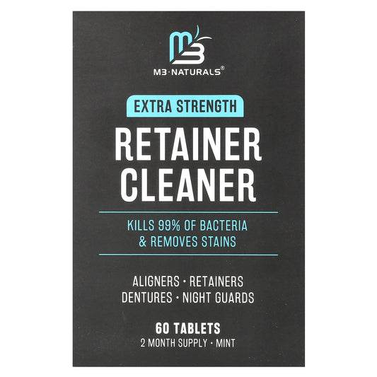 M3, Retainer Cleaner, Mint, 60 Tablets