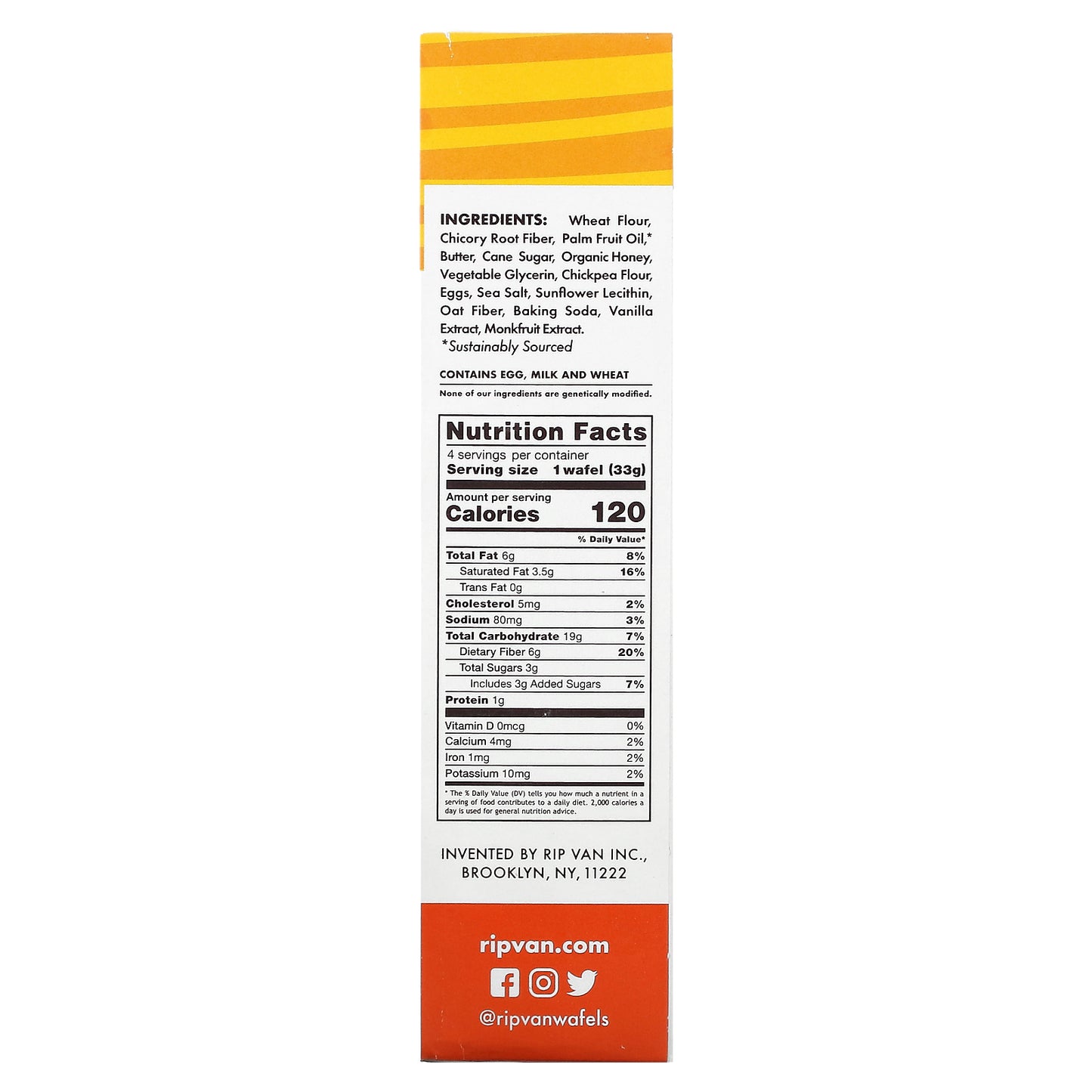 Rip Van Wafels, Honey & Oat, 4 Pack, 1.16 oz (33 g) Each