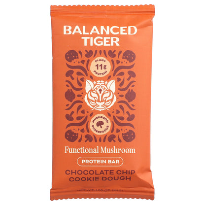 Balanced Tiger, Protein Bar, Chocolate Chip Cookie Dough, 12 Bars, 1.55 oz (44 g) Each