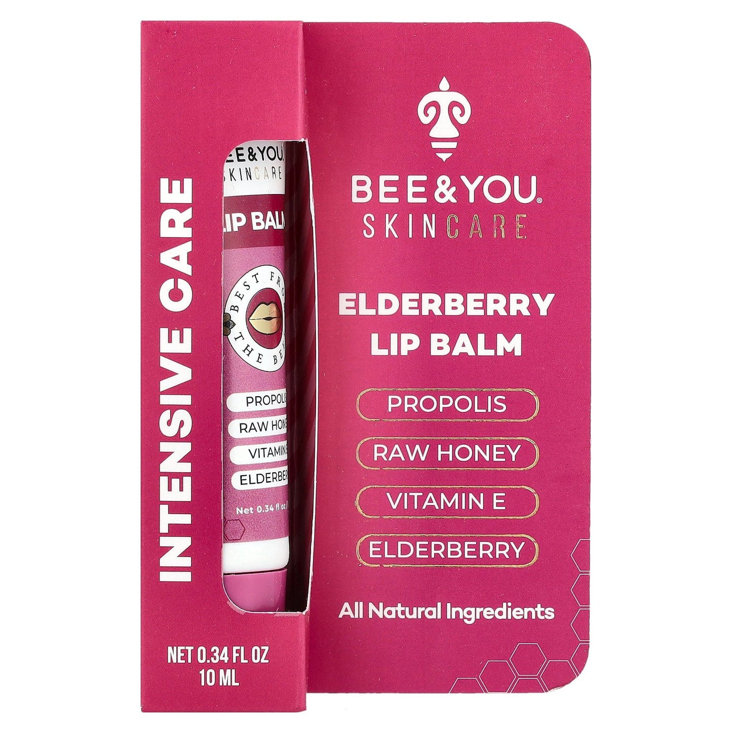 Bee & You, Elderberry Lip Balm, 0.34 fl oz (10 ml)