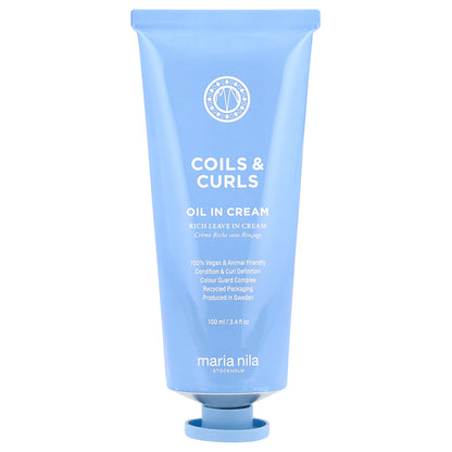 Maria Nila, Coils & Curls Oil in Cream, 3.4 fl oz (100 ml)